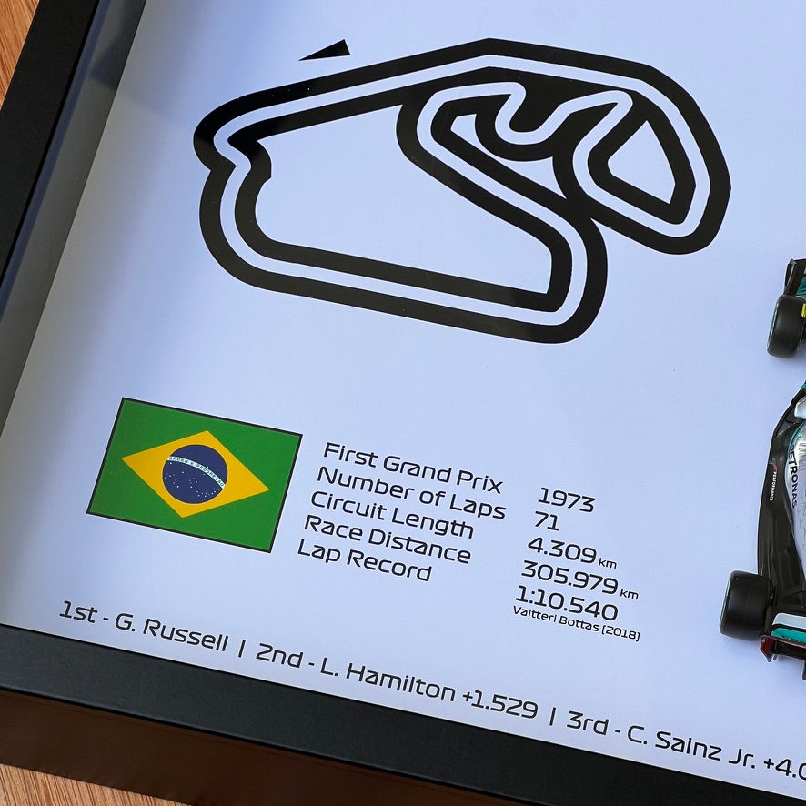 2022 CUSTOM Double Car F1 Shadow Box Frame