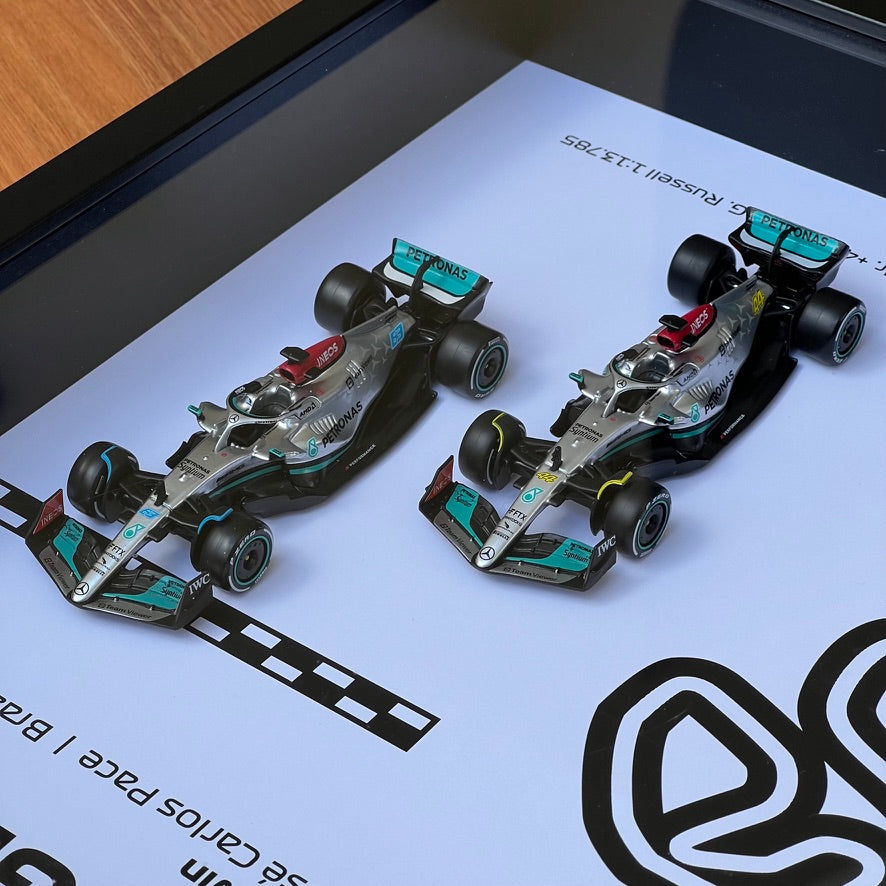2022 CUSTOM Double Car F1 Shadow Box Frame