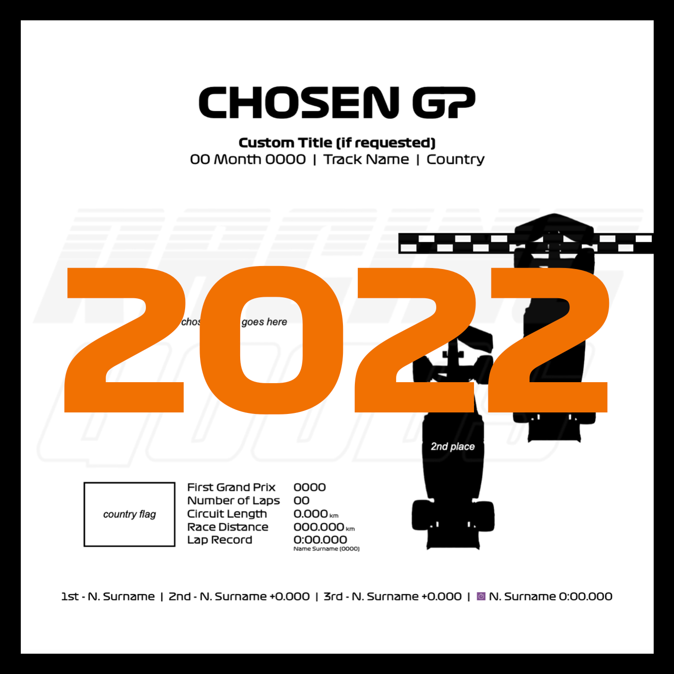 2022 CUSTOM Double Car F1 Shadow Box Frame