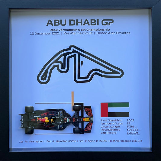 F1 Shadow Box Frame - Max Verstappen's 1st Championship 2021