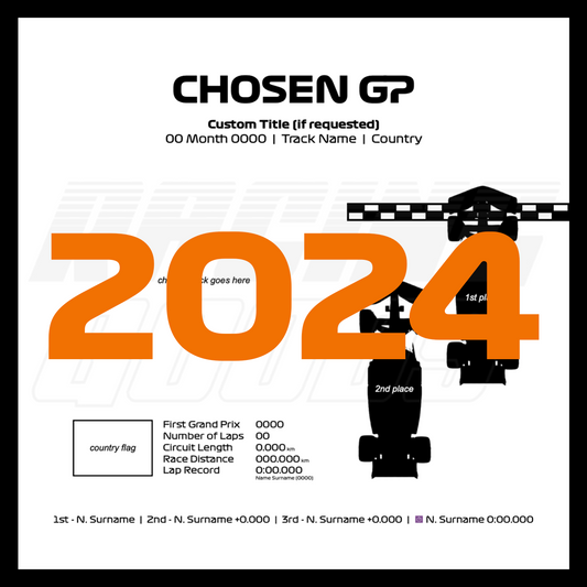2024 CUSTOM Double Car F1 Shadow Box Frame