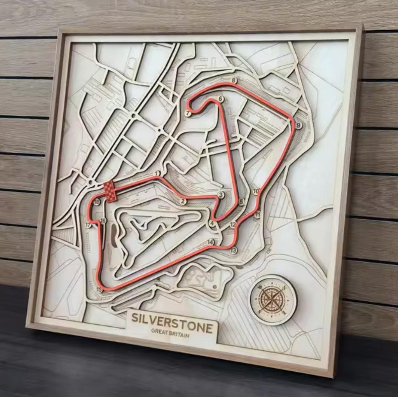 F1 Circuit Wooden Track Frame - Silverstone (British GP)