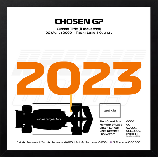 2023 CUSTOM F1 Win Shadow Box Frame
