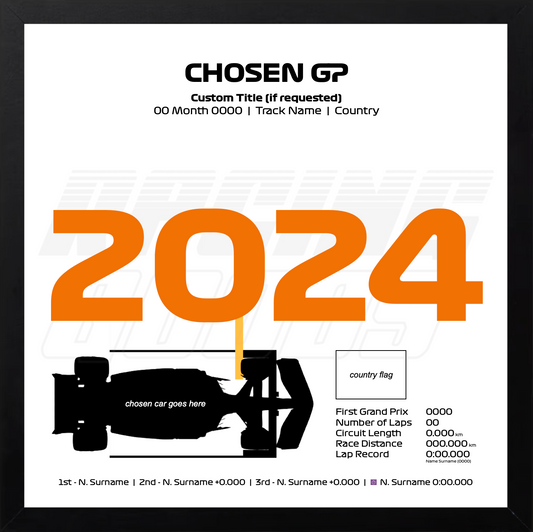2024 CUSTOM F1 Win Shadow Box Frame