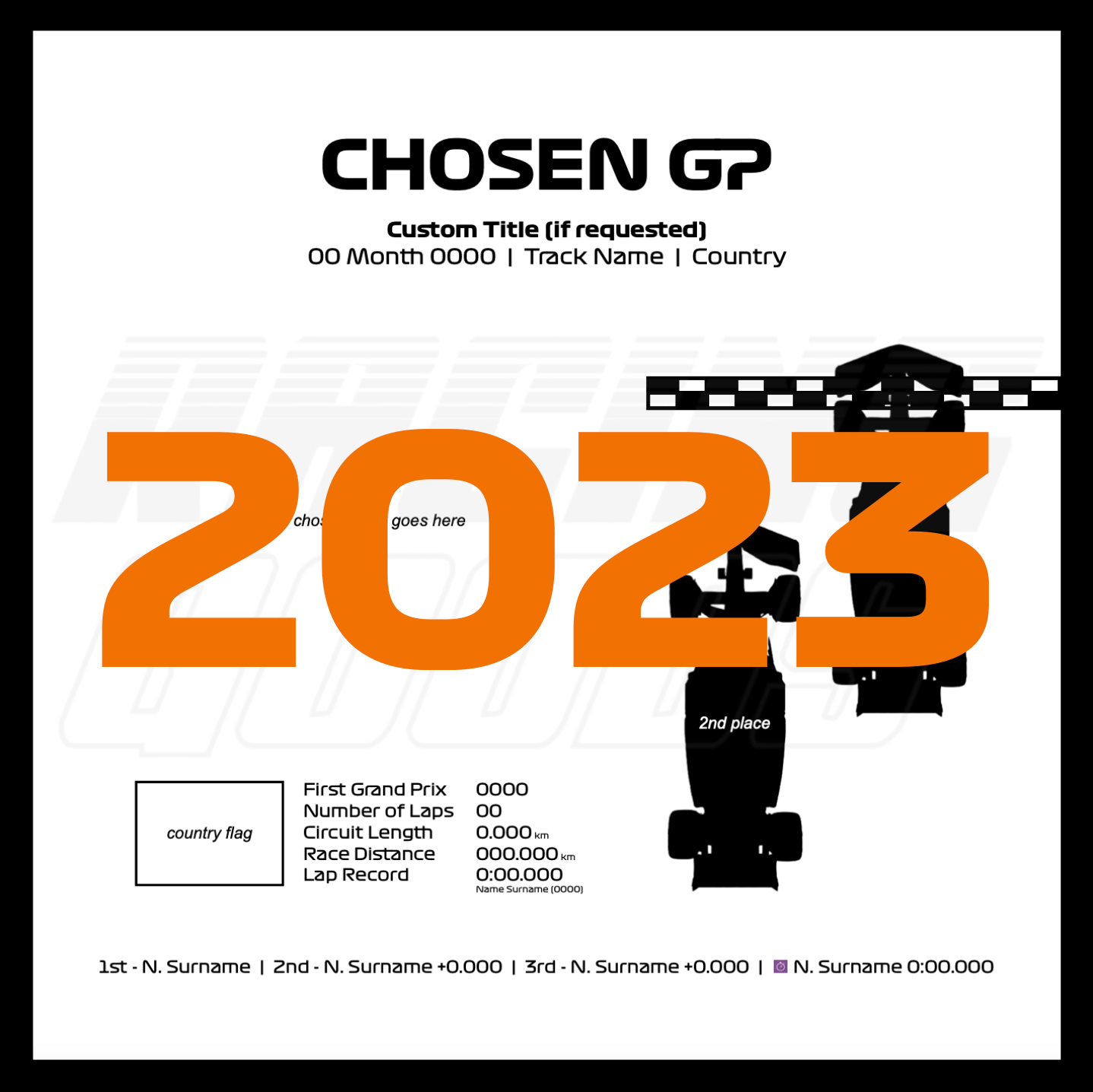 2023 CUSTOM Double Car F1 Shadow Box Frame