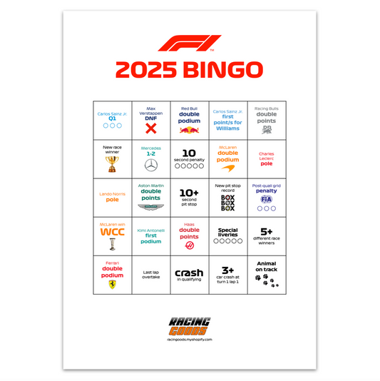 2025 F1 Bingo - FREE Digital Download