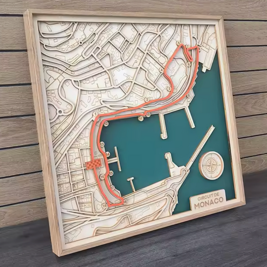 F1 Circuit Wooden Track Frame - Monaco (Monaco GP)