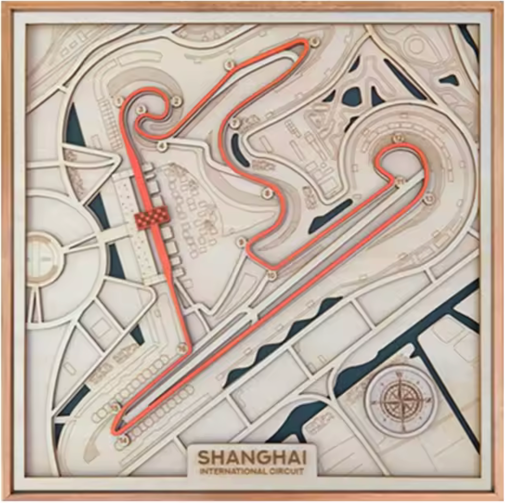 F1 Circuit Wooden Track Frame - Shanghai (Chinese GP)