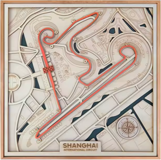 F1 Circuit Wooden Track Frame - Shanghai (Chinese GP)
