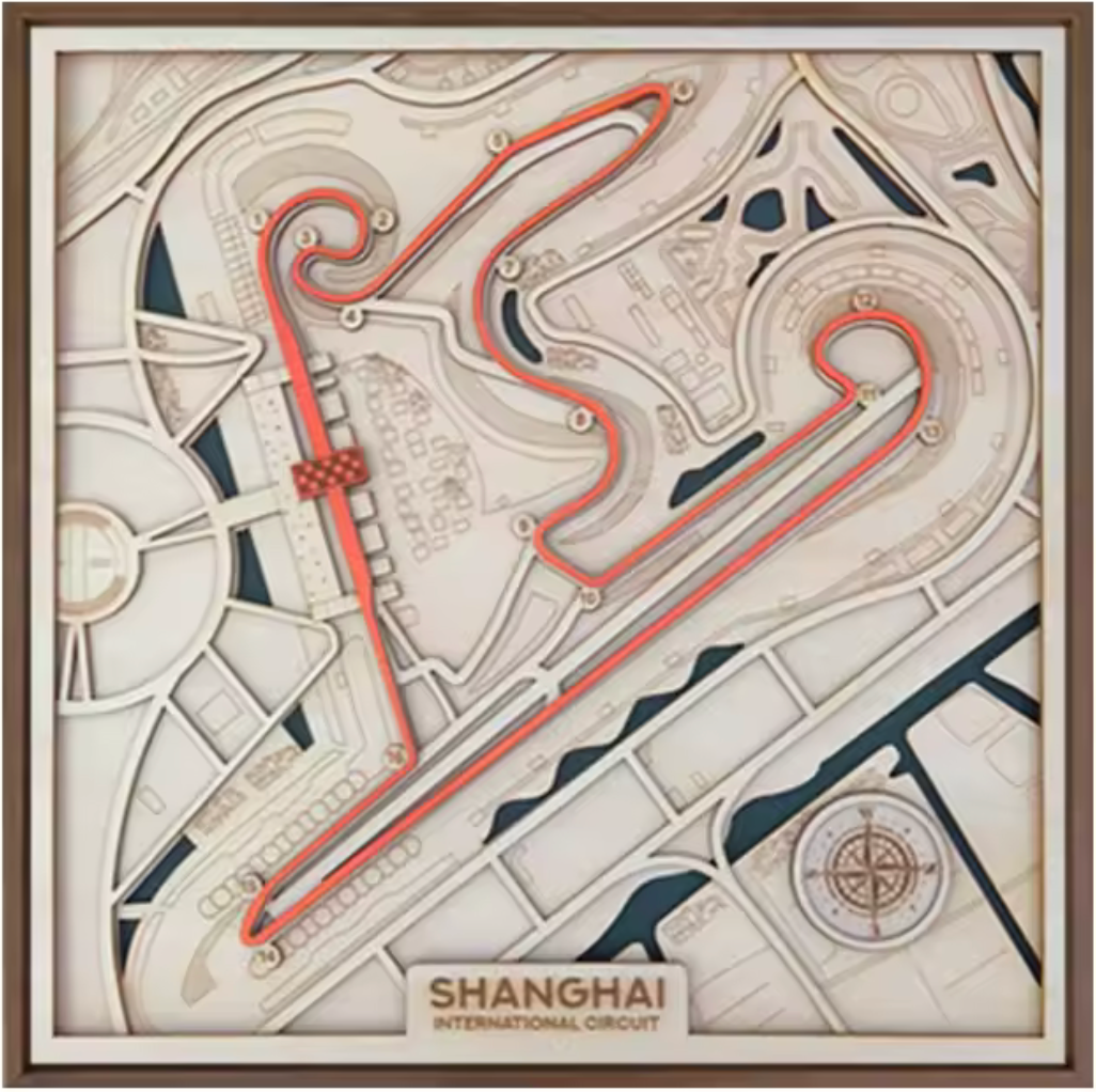 F1 Circuit Wooden Track Frame - Shanghai (Chinese GP)
