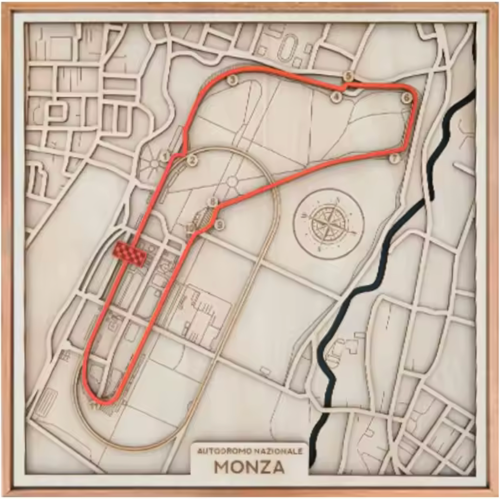 F1 Circuit Wooden Track Frame - Monza (Italian GP)