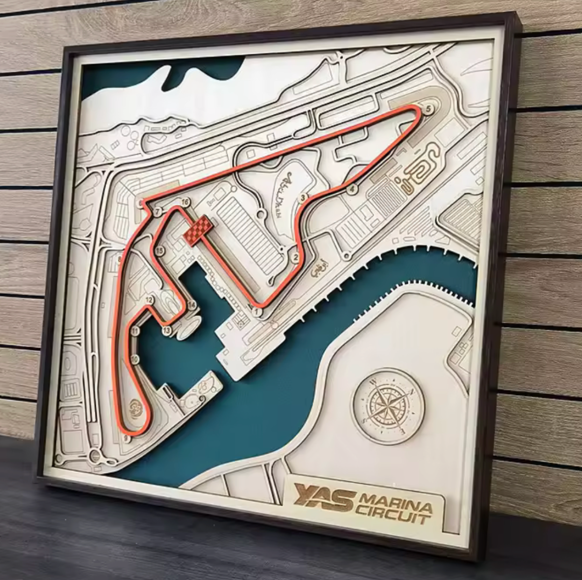 F1 Circuit Wooden Track Frame - Yas Marina (Abu Dhabi GP)