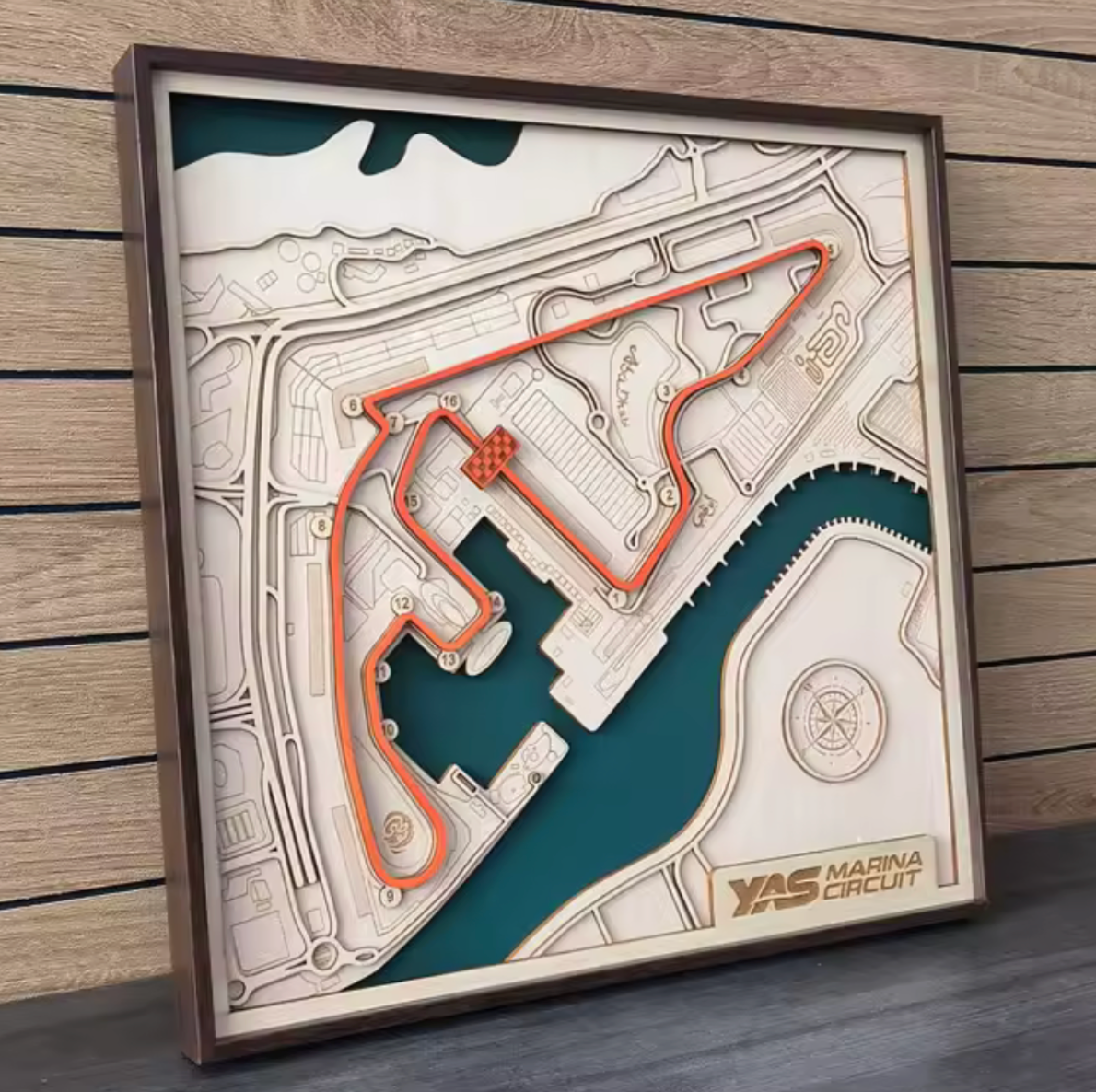 F1 Circuit Wooden Track Frame - Yas Marina (Abu Dhabi GP)
