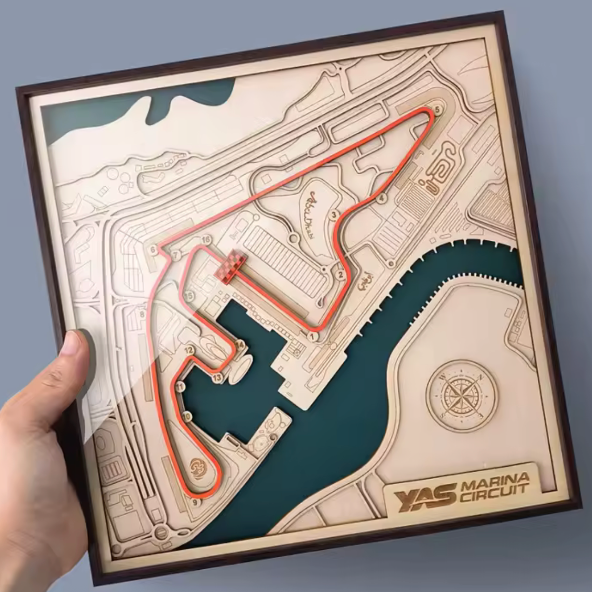 F1 Circuit Wooden Track Frame - Yas Marina (Abu Dhabi GP)